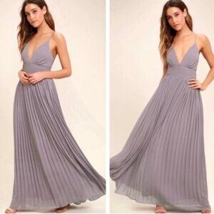 LULU'S DEPTHS OF MY LOVE LIGHT PURPLE MAXI DRESS Bridesmaid Size Large 451512
